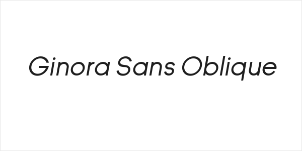 Ginora Sans Oblique Logo