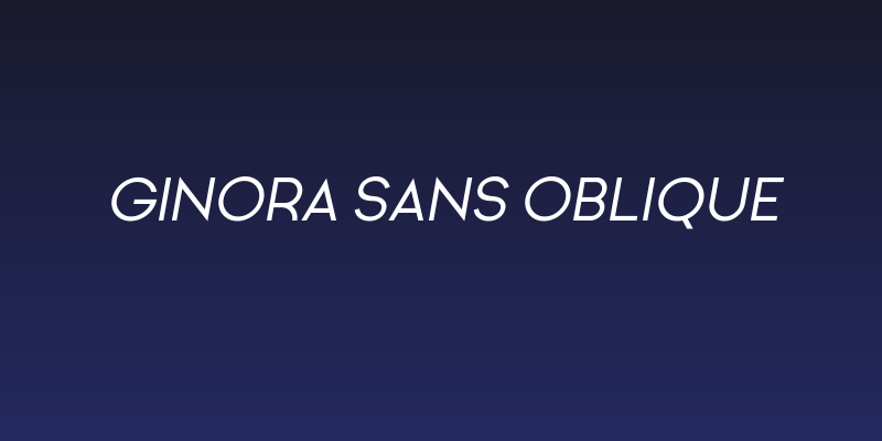 Ginora Sans Oblique Social Header