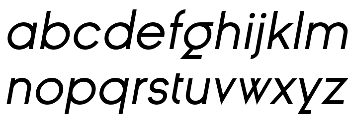 Ginora Sans Oblique Font LOWERCASE