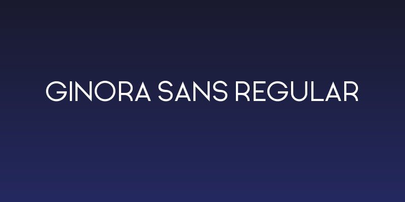 Ginora Sans Regular Social Header