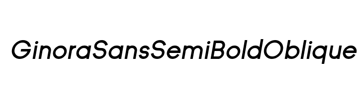 Ginora Sans Semi Bold Oblique  Frei Schriftart Herunterladen