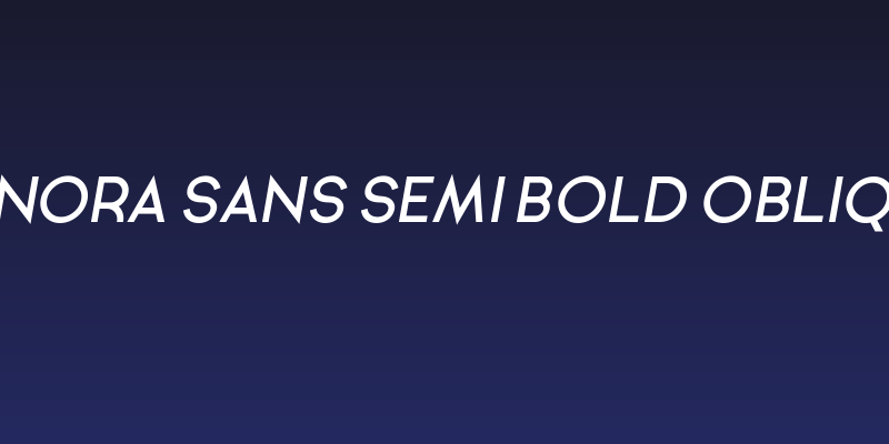 Ginora Sans Semi Bold Oblique Social Header