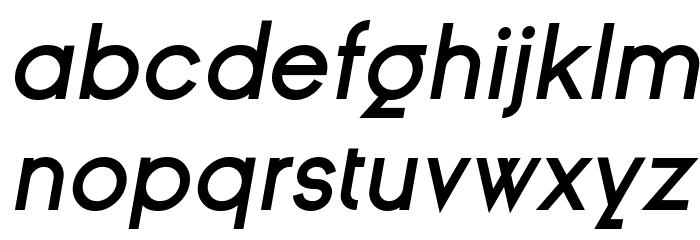 Ginora Sans Semi Bold Oblique Font LOWERCASE