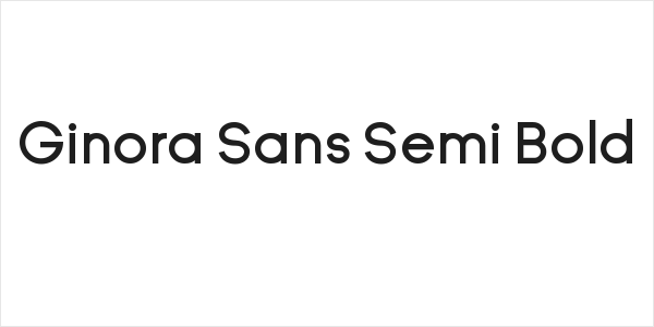 Ginora Sans Semi Bold Logo