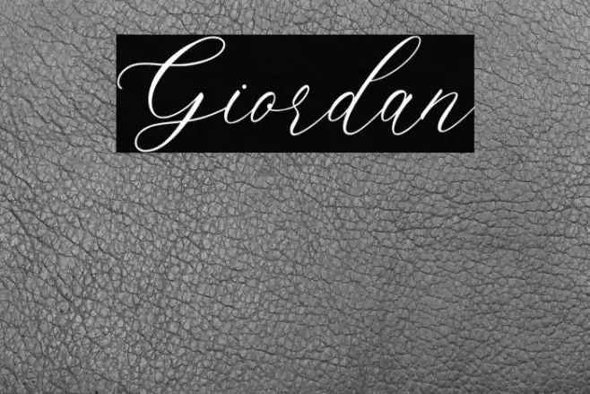 Giordan Font examples