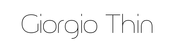 Giorgio Thin Font