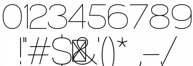 Giorgio Thin Font OTHER CHARS