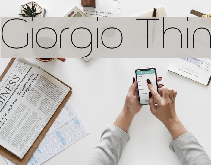Giorgio Thin Font examples