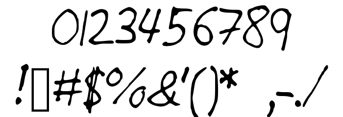 Giotto Handwriting フォント その他の文字