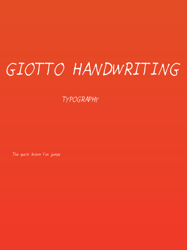 Giotto Handwriting Poster
