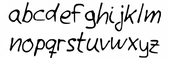 Giotto Handwriting Schriftart Kleinbuchstaben