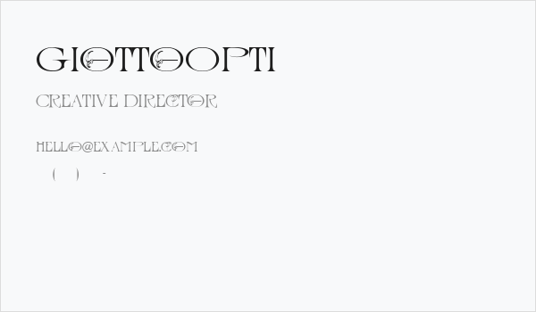 GiottoOpti Business Card