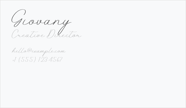 Giovany Business Card