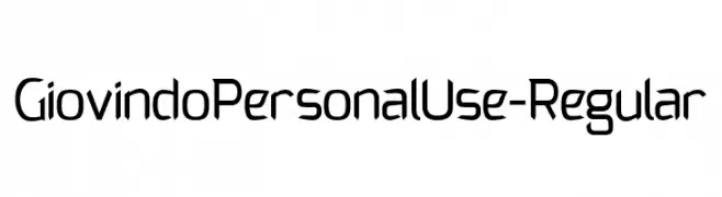 GiovindoPersonalUse-Regular  Frei Schriftart Herunterladen