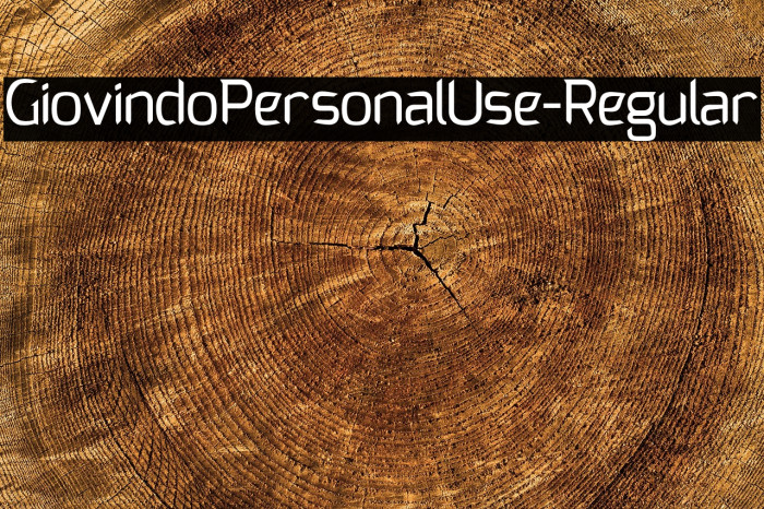 GiovindoPersonalUse-Regular Example 2