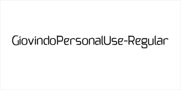 GiovindoPersonalUse-Regular Logo