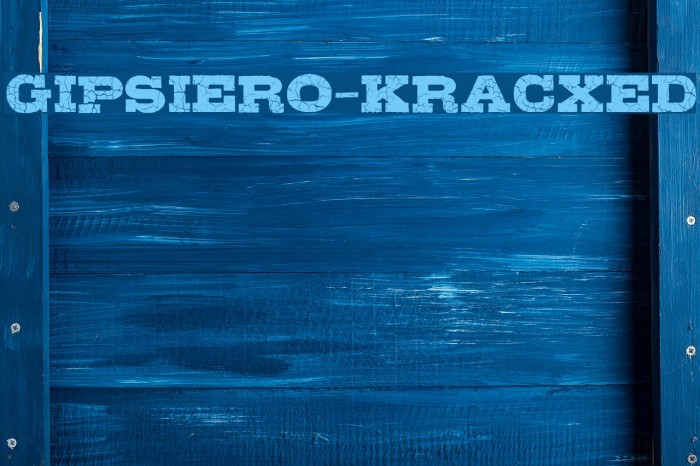 Gipsiero-Kracxed Font examples