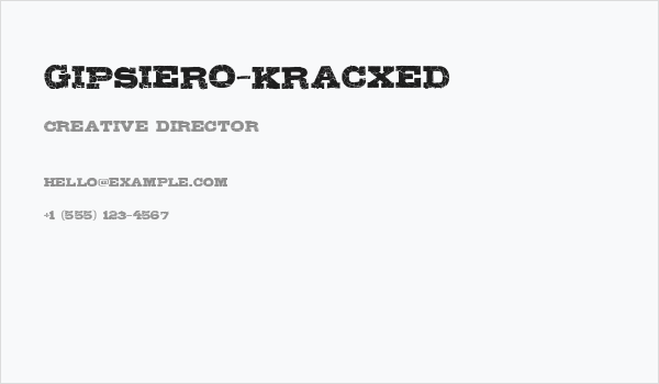 Gipsiero-Kracxed Business Card