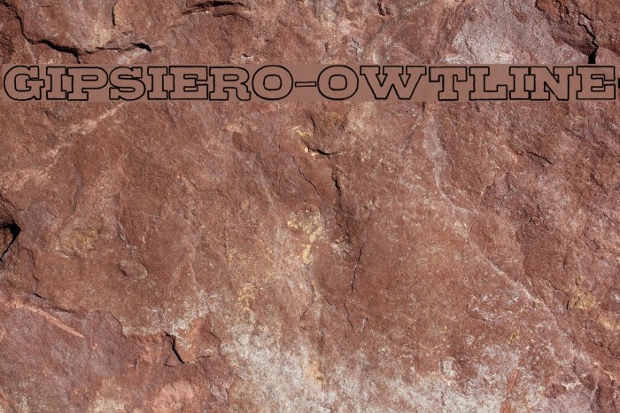 Gipsiero-Owtline Font examples