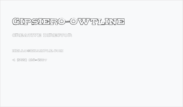 Gipsiero-Owtline Business Card