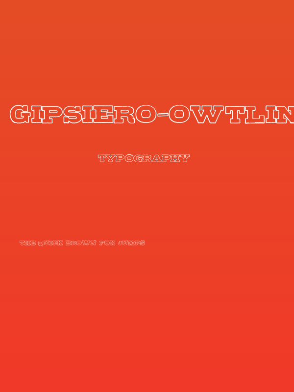 Gipsiero-Owtline Poster