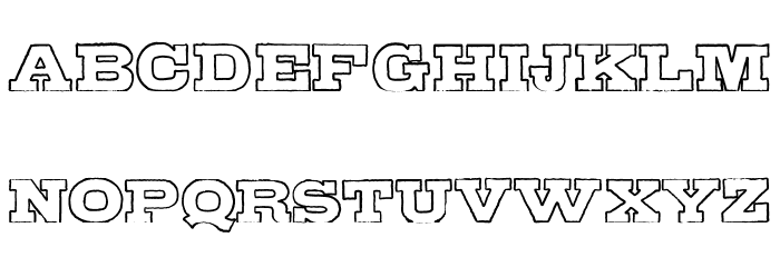 Gipsiero-Owtline Font LOWERCASE