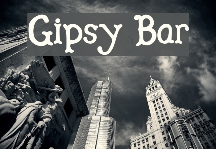 Gipsy Bar Font examples