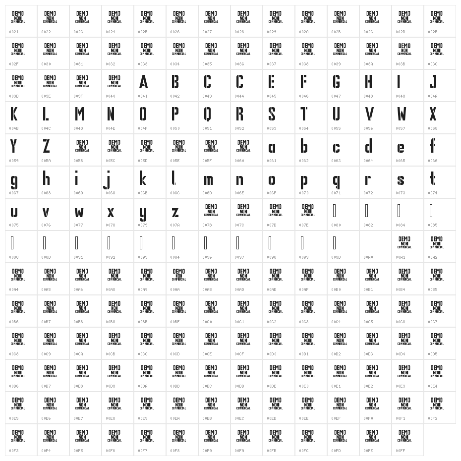 Gipsy Danger Personal Use Cut Character Map