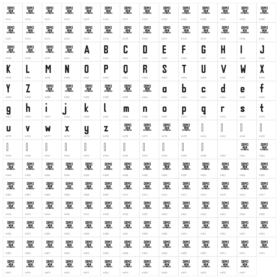 Gipsy Danger Personal Use Character Map