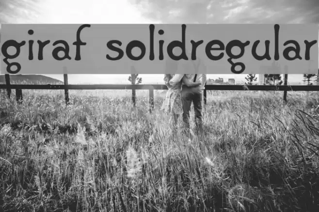 Giraf SolidRegular Font examples