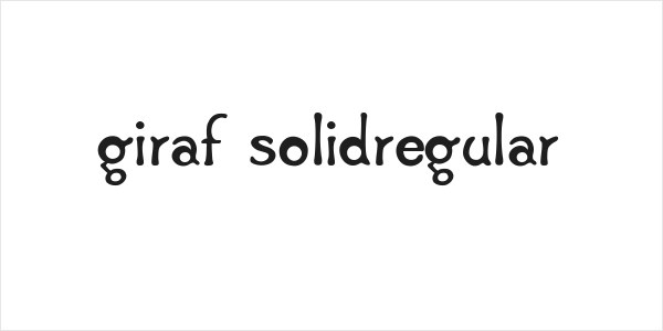 Giraf SolidRegular Logo