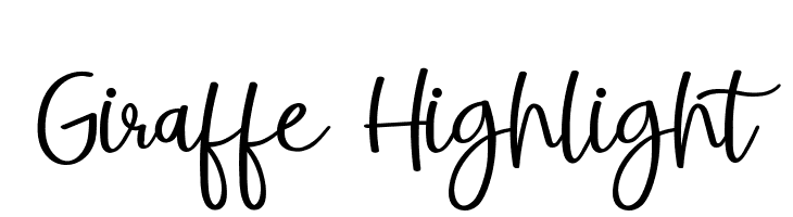Giraffe Highlight  नि: शुल्क फ़ॉन्ट्स डाउनलोड