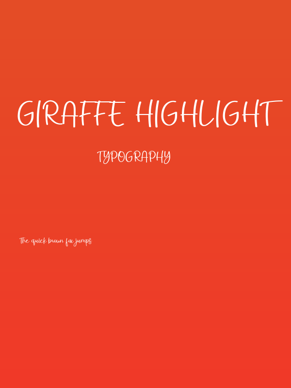 Giraffe Highlight Poster