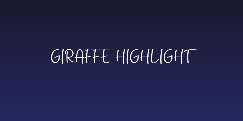 Giraffe Highlight Social Header