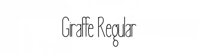 Giraffe Regular  Descarca Fonturi Gratis
