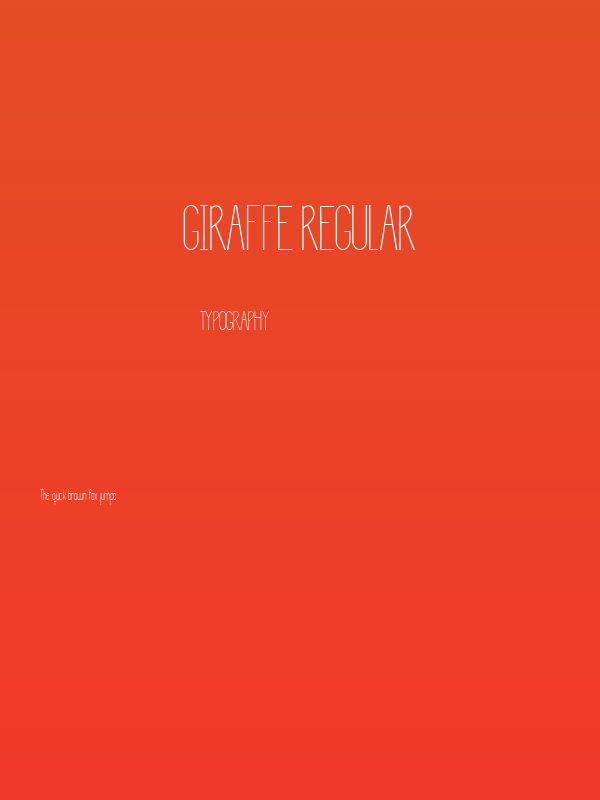 Giraffe Regular Poster