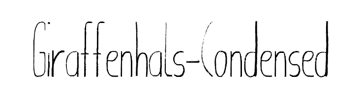 Giraffenhals-Condensed  Frei Schriftart Herunterladen