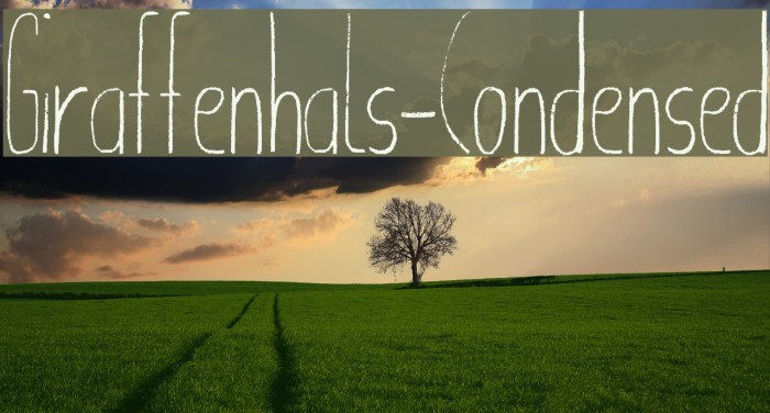 Giraffenhals-Condensed Font examples