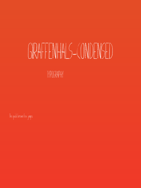 Giraffenhals-Condensed Poster