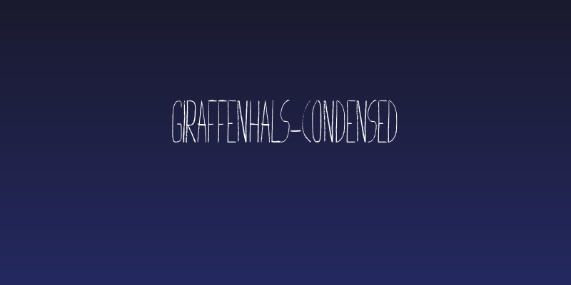 Giraffenhals-Condensed Social Header