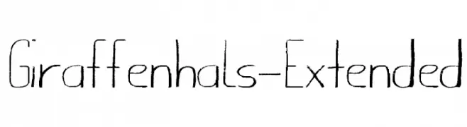 Giraffenhals-Extended  नि: शुल्क फ़ॉन्ट्स डाउनलोड