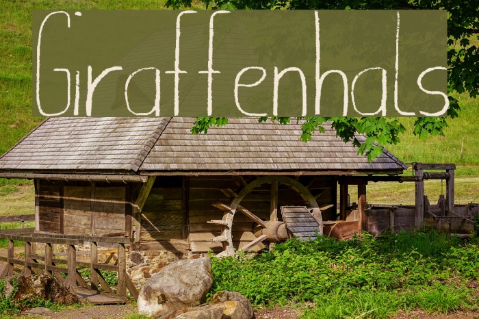 Giraffenhals Font examples