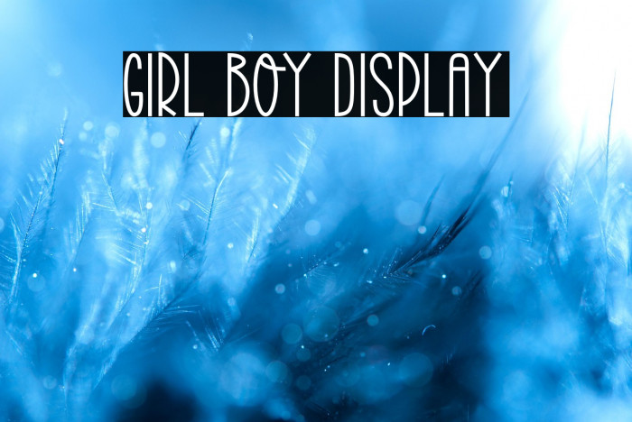 Girl Boy Display Example 1