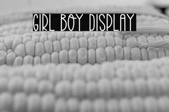 Girl Boy Display Шрифта examples