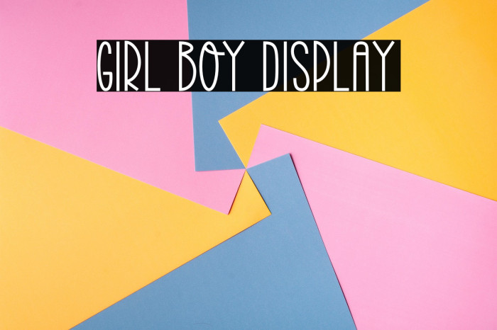Girl Boy Display Example 3