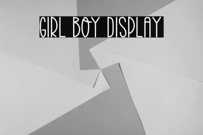 Girl Boy Display Шрифта examples