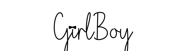Girl Boy  Frei Schriftart Herunterladen