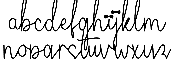 Girl Boy Font LOWERCASE