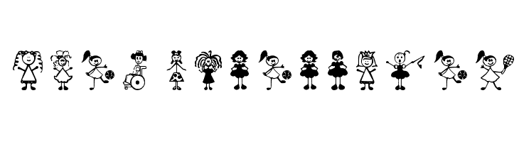 Girl Characters  Free Fonts Download