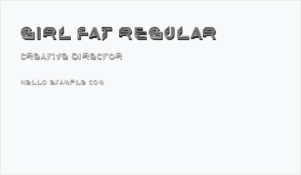 Girl Fat Regular Business Card